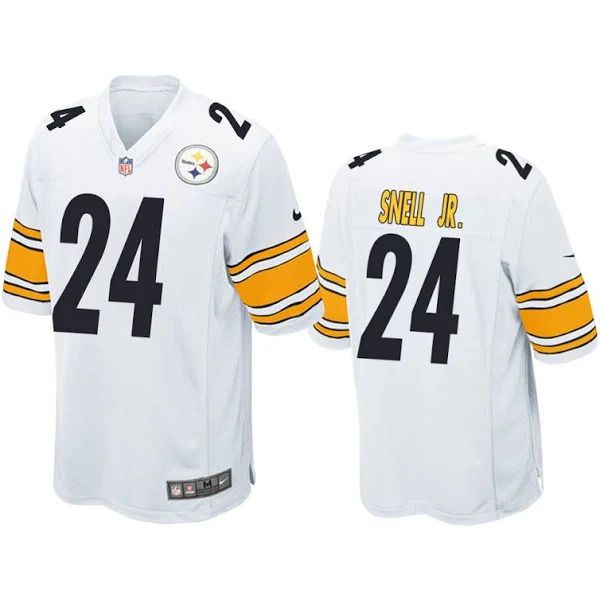 Men Pittsburgh Steelers #24 Benny Snell Jr Nike White Game NFL Jersey